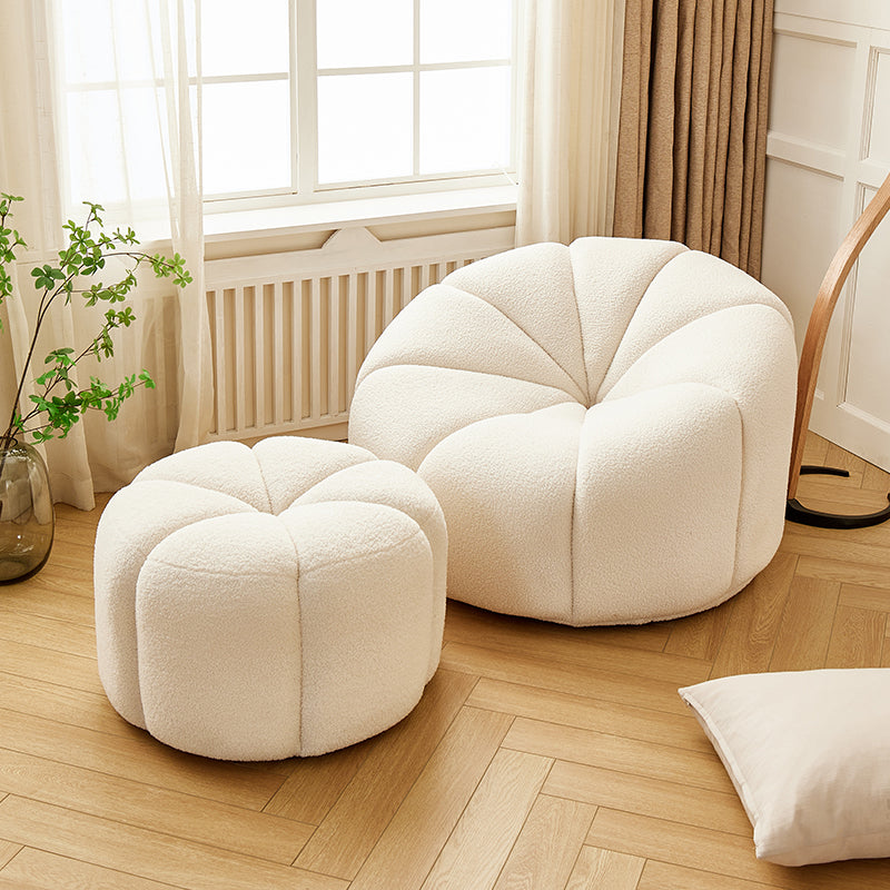 Arsav Pumpkin Armchair, White Boucle | Weilai Concept