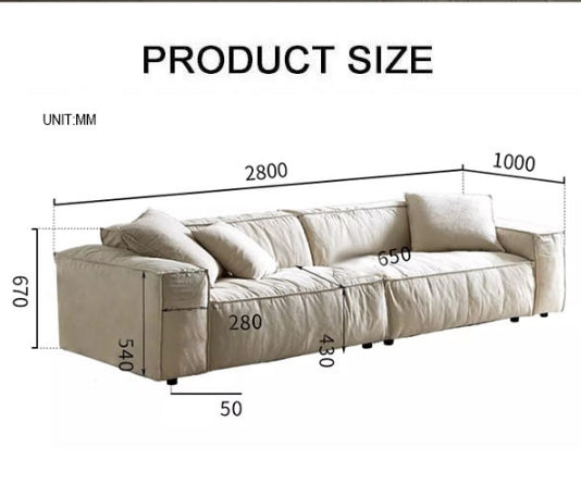 Jerome Three Seater Sofa, Cotton Linen-Weilai Concept