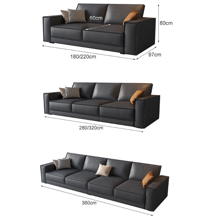 Minimalism Two / Three Seater Sofa, Real Leather-Weilai Concept
