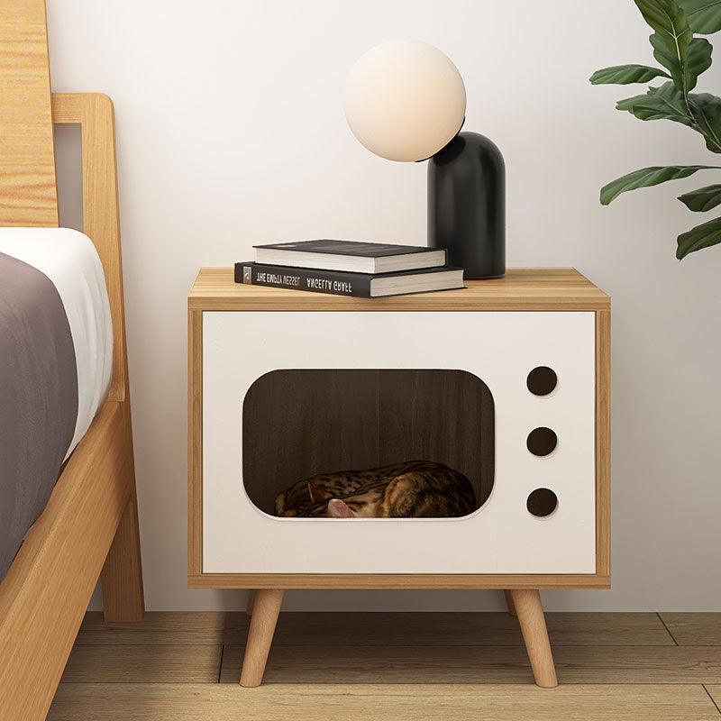 Durame Bedside Table With Pet House, Cat House | Weilai Concept