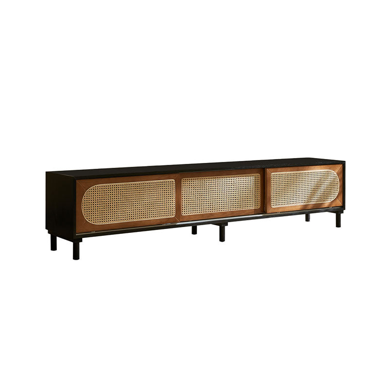 Aiden Rattan TV Stand, Solid Wood-Weilai Concept