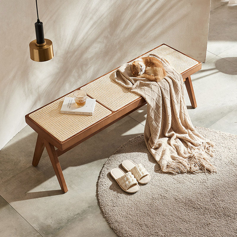 Patrick Rattan Bench, Ash Wood-Weilai Concept
