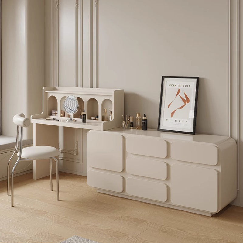 Dinah Dressing Table With Sideboard, Cream or Black-Weilai Concept