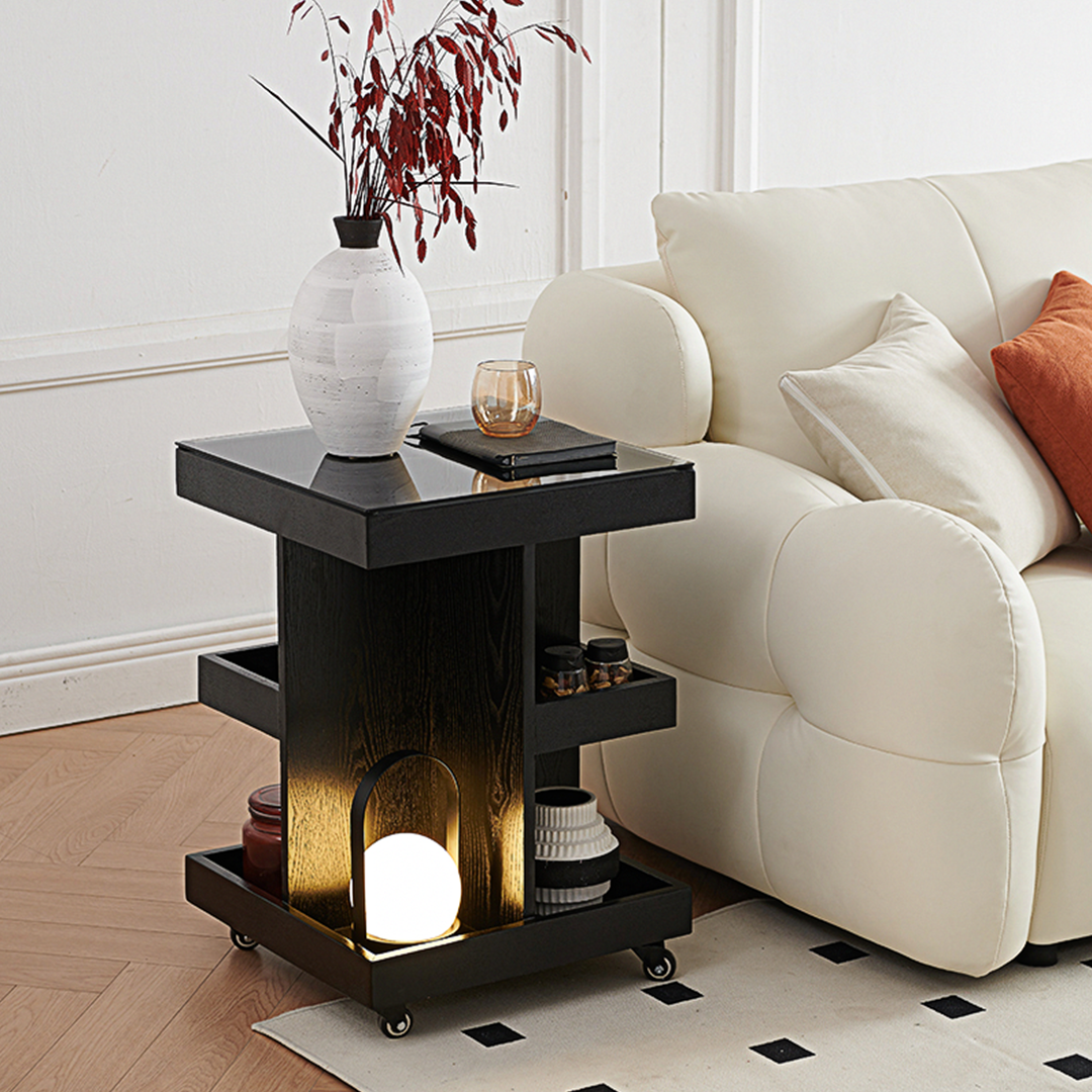 Cassandra Narrow Side Table, Black-Weilai Concept