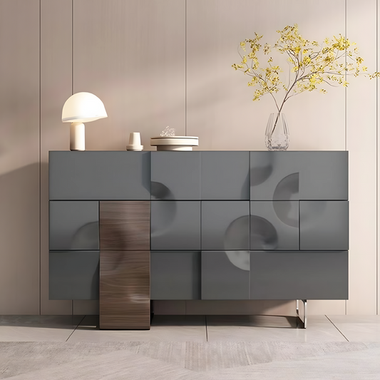 Elena Wooden Sideboard, Solid Wood, White Or Black-Weilai Concept