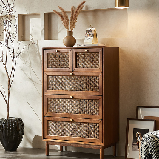 Zulu Art Deco Sideboard, Solid Wood, Walnut-Weilai Concept