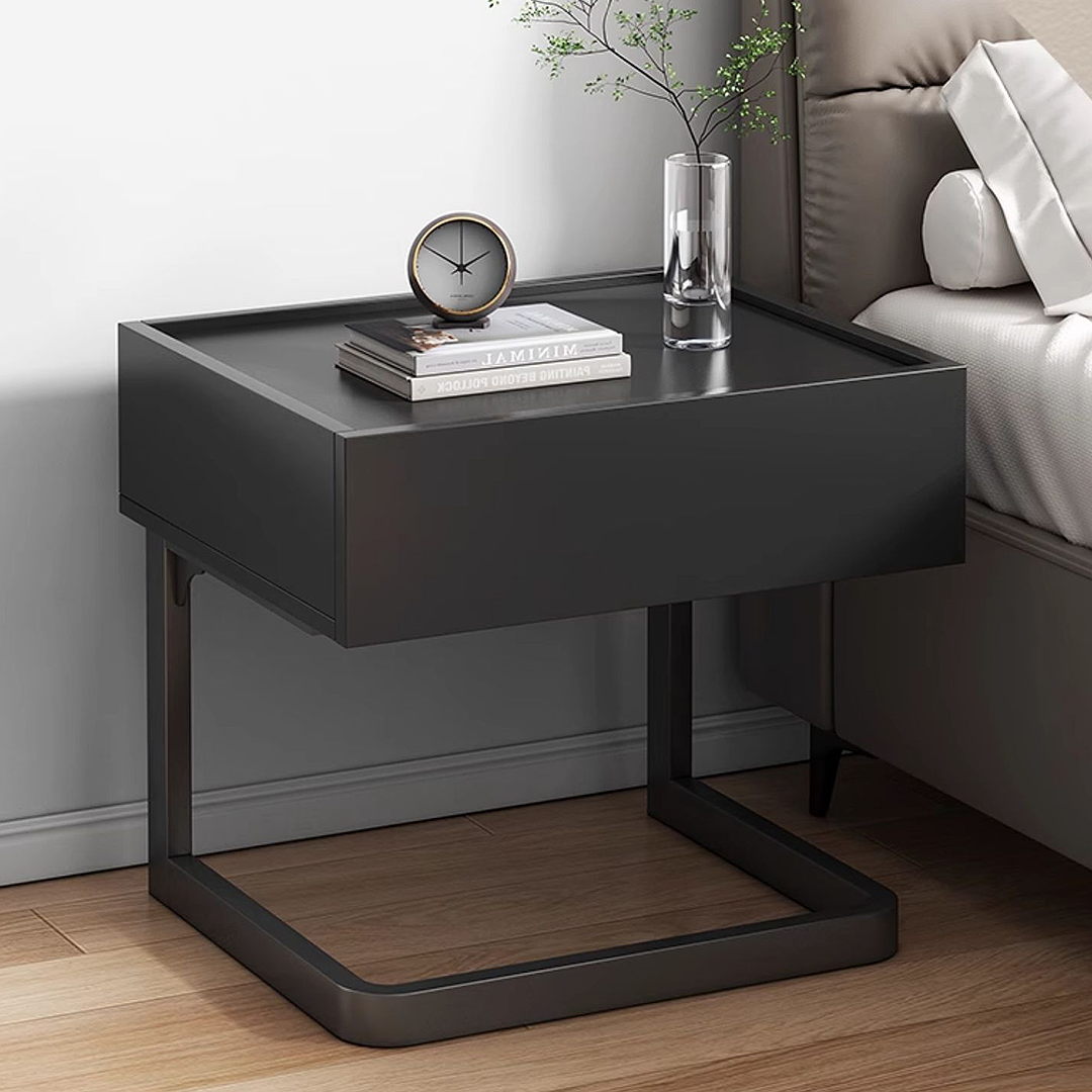 Romina Dark Bedside Table-Weilai Concept
