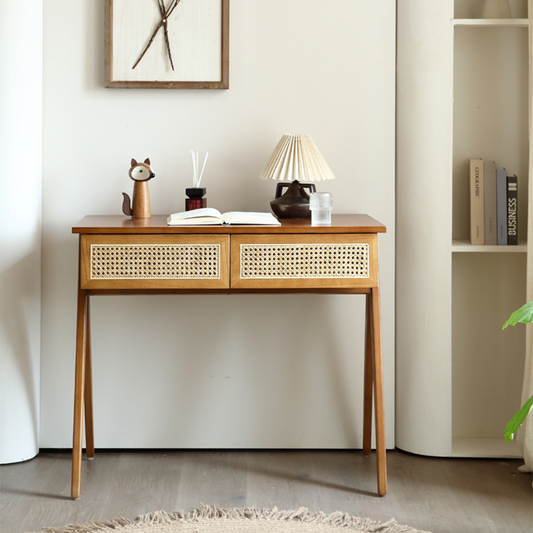 Babara Office Desk, Wood-Weilai Concept