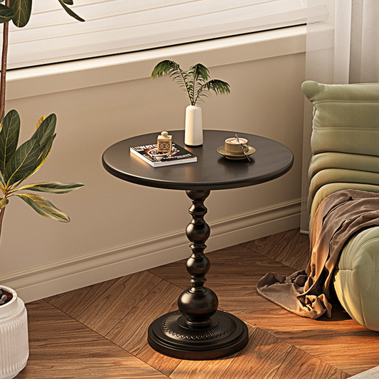 Xanthe Small Round Side Table, Black or White-Weilai Concept