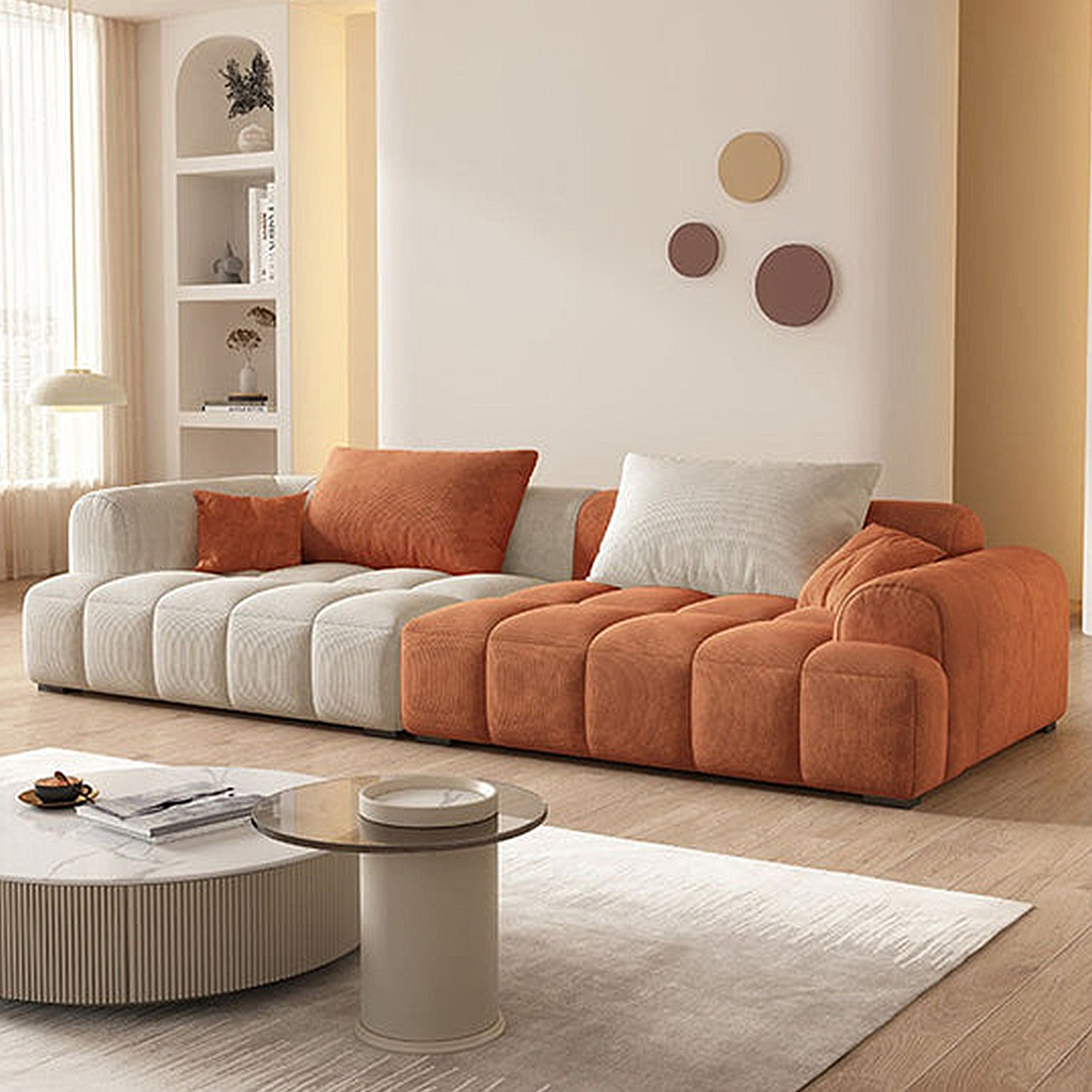 Arabella Module Sofa, Two Seater Sofa, Three Seater Sofa, Corduroy Fabric-Weilai Concept