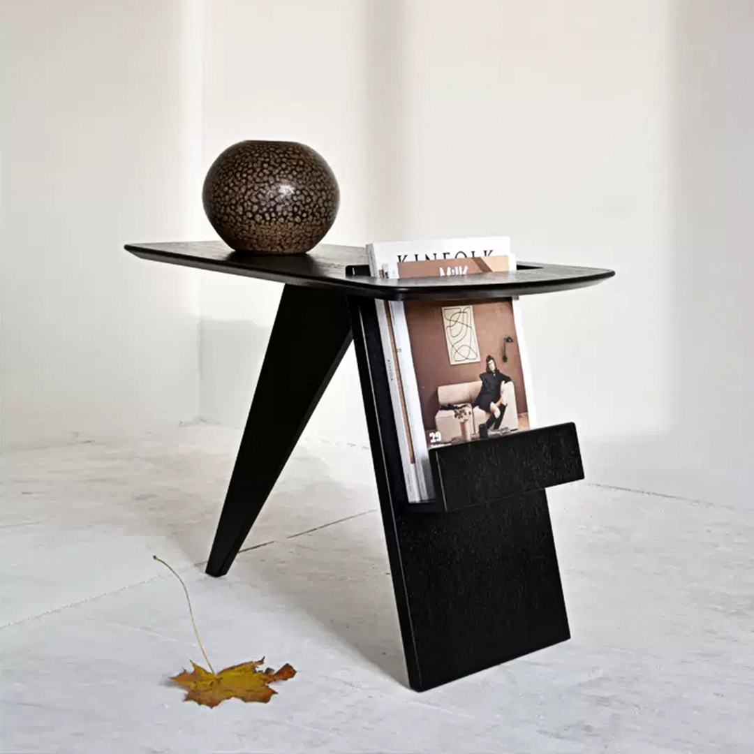 Pallas Side Table, With Magazine Rack-Weilai Concept