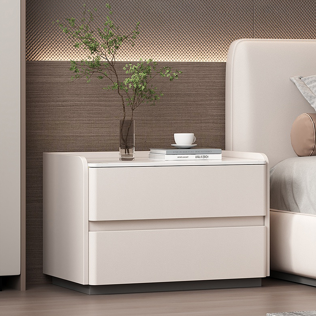 Agustina Modern Bedside Table, Wooden Bedside Table, Cream-Weilai Concept
