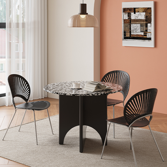 Oighrig Terrazzo Round Dining Table-Weilai Concept