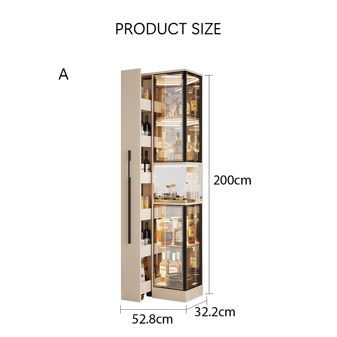 Montana Wine Storage Cabinet, Modern Drinks Cabinet, With Trolley | Rocco Vesta