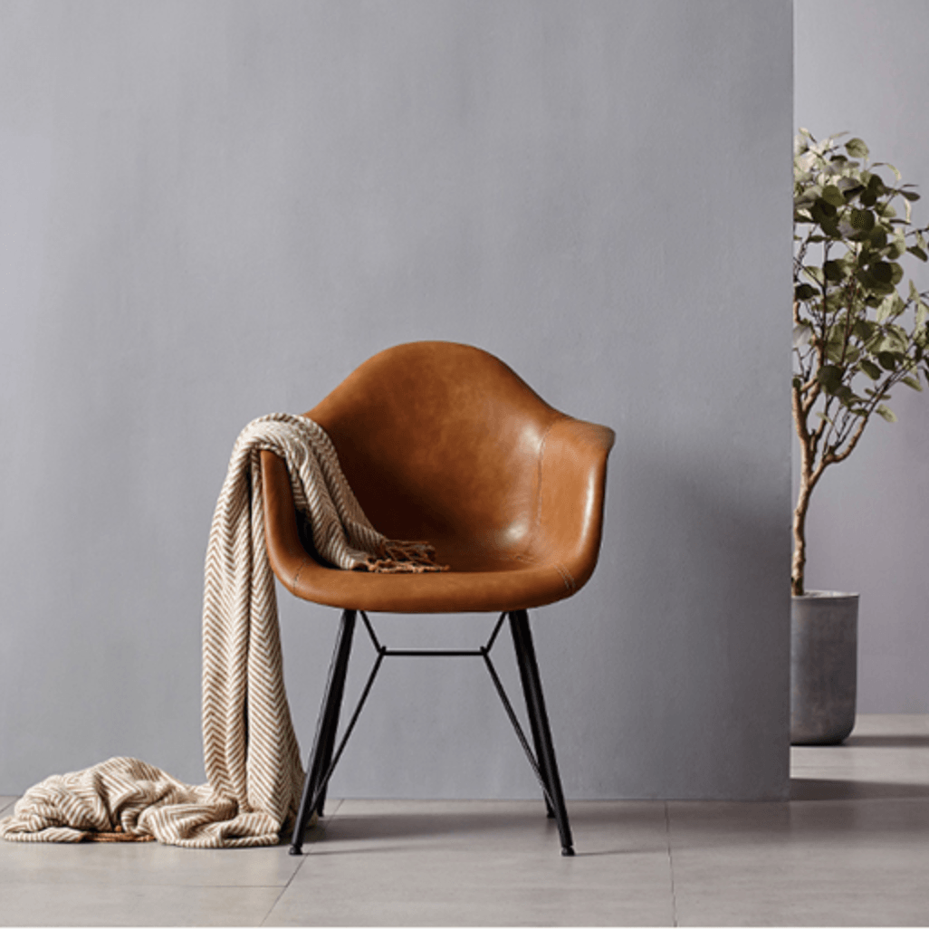 Bobby Dining Chair, Distressed Leather | Weilai Concept