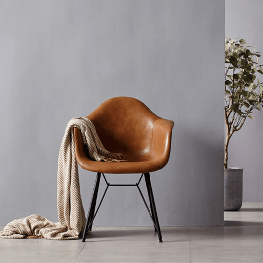Bobby Dining Chair, Distressed Leather | Weilai Concept
