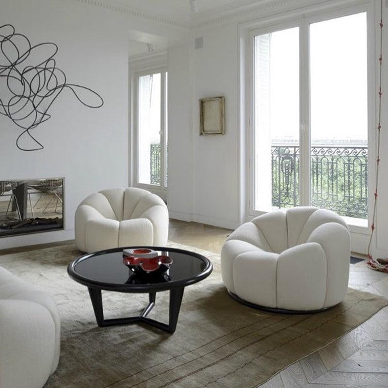 Arsav Pumpkin Armchair, White Boucle | Weilai Concept