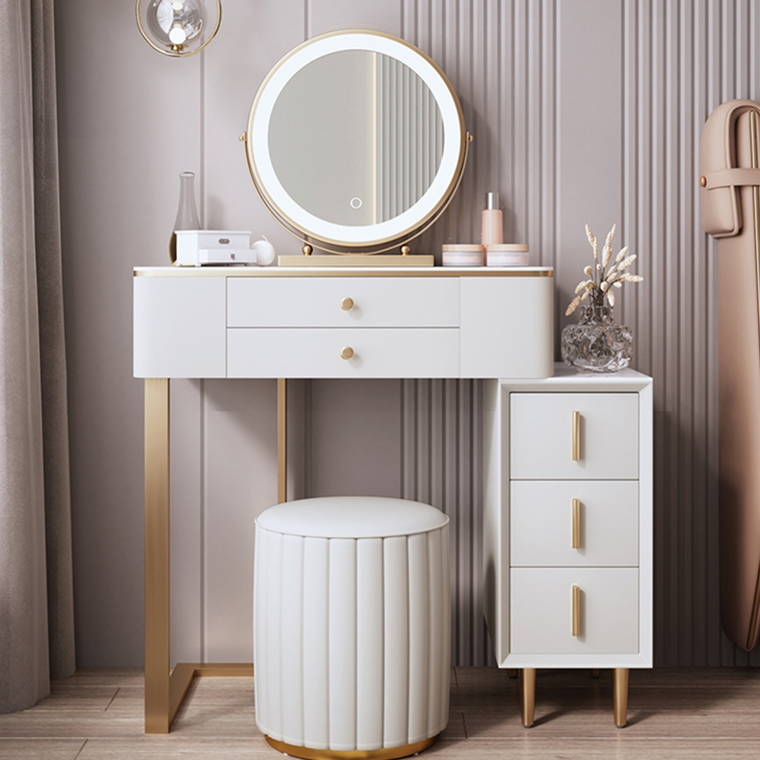Lakin Dressing Table, White-Weilai Concept
