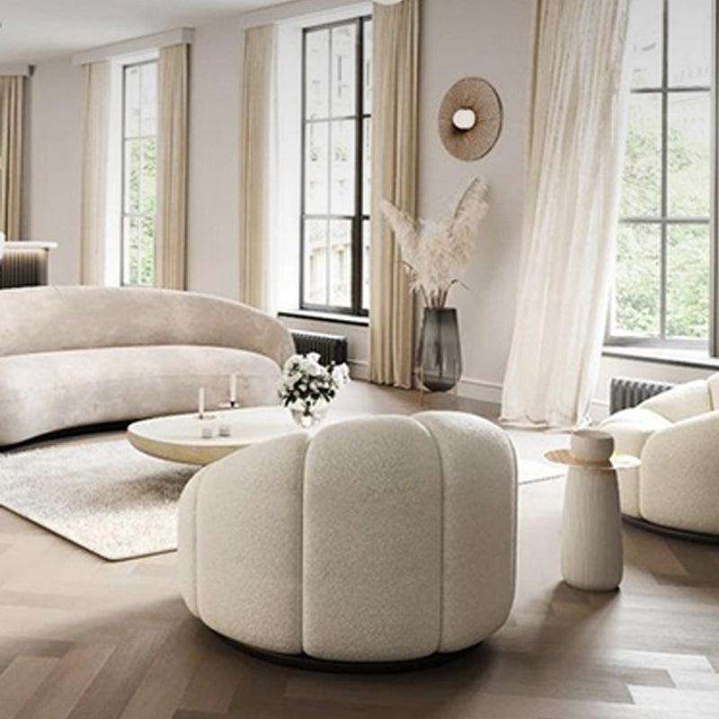 Arsav Pumpkin Armchair, White Boucle | Weilai Concept