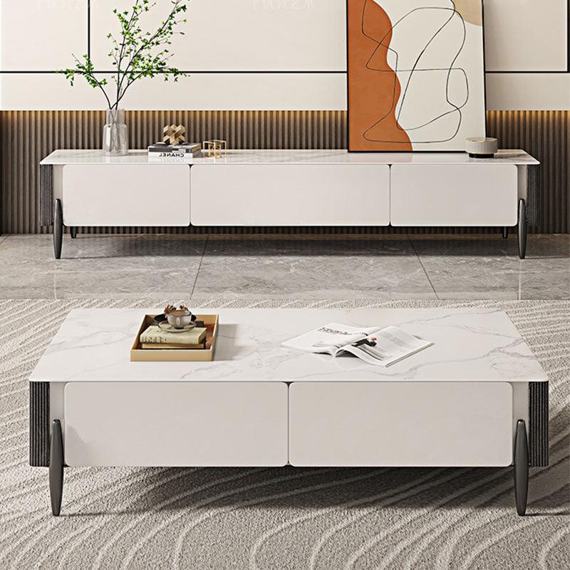 LUOLUO Rectangular Coffee Table With TV Stand | Weilai Concept