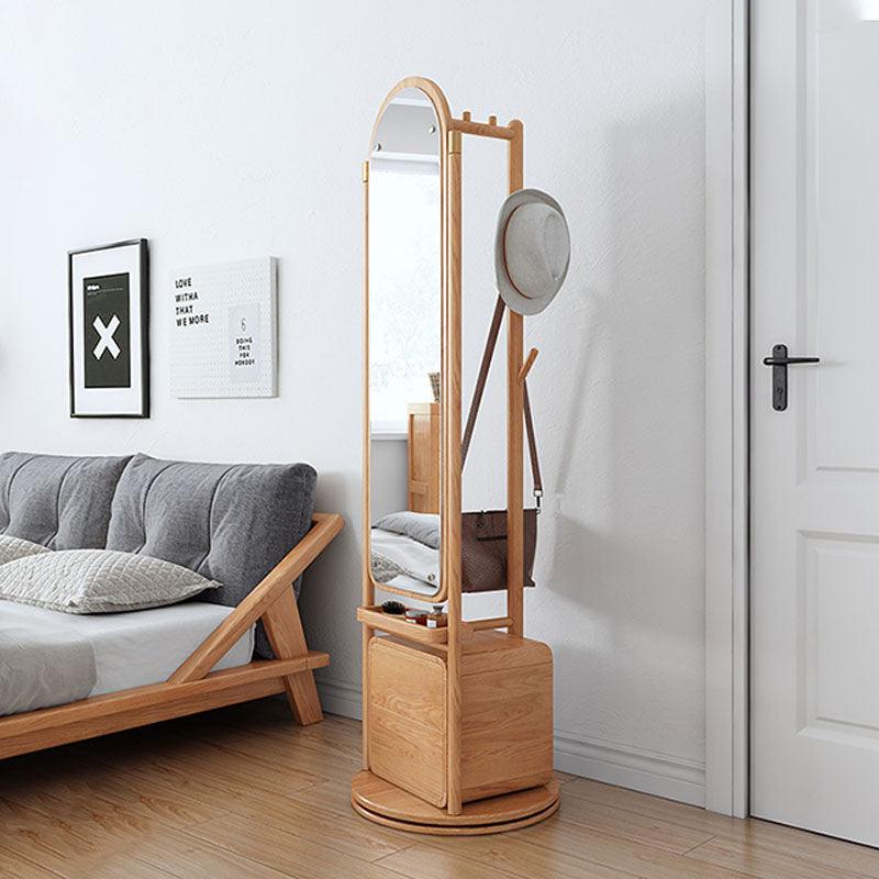 Rotatable Cloth Rack, Wardrobe, Storage Rattan Oak | Weilai Concept