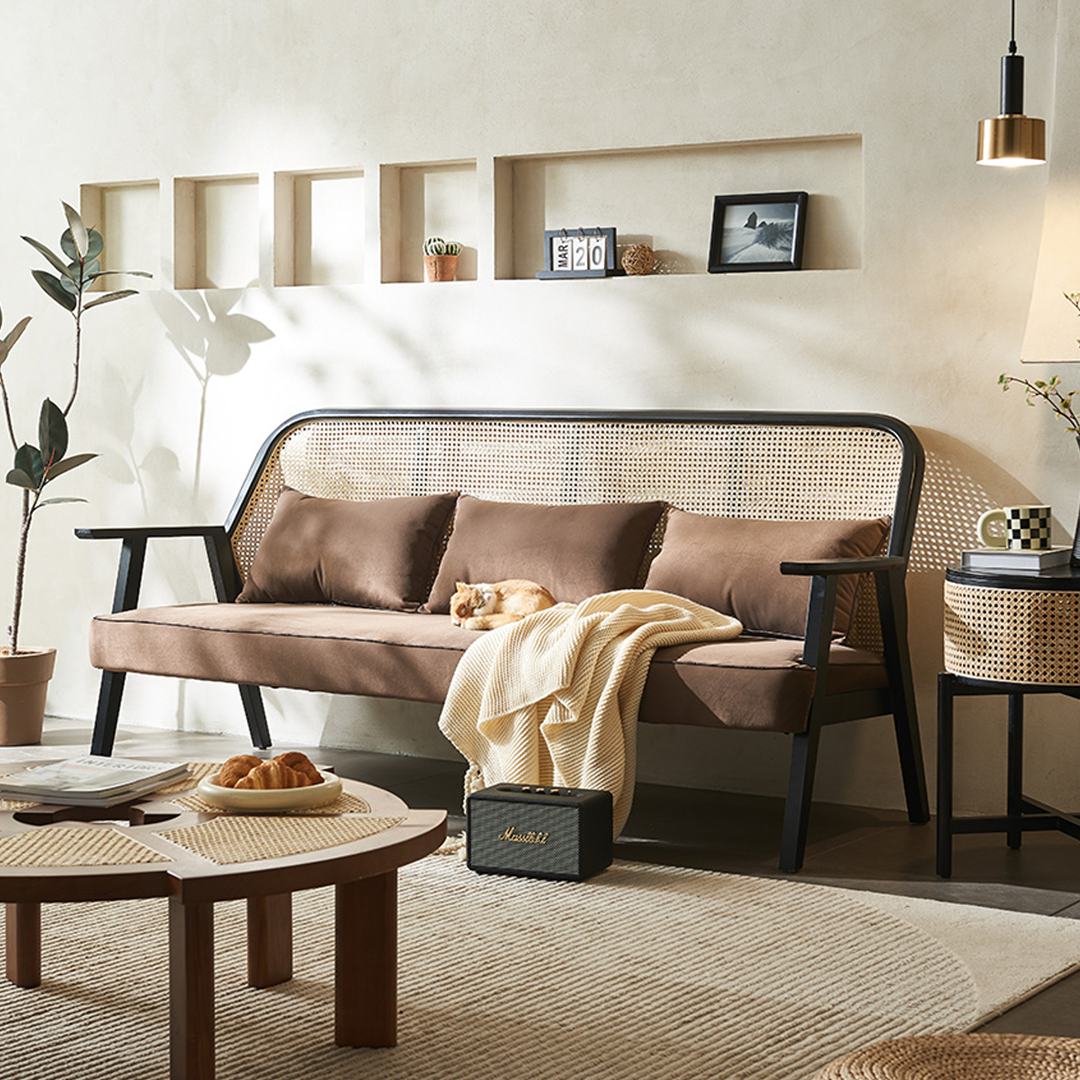 Morris Casual Rattan Two Seater Sofa-Weilai Concept