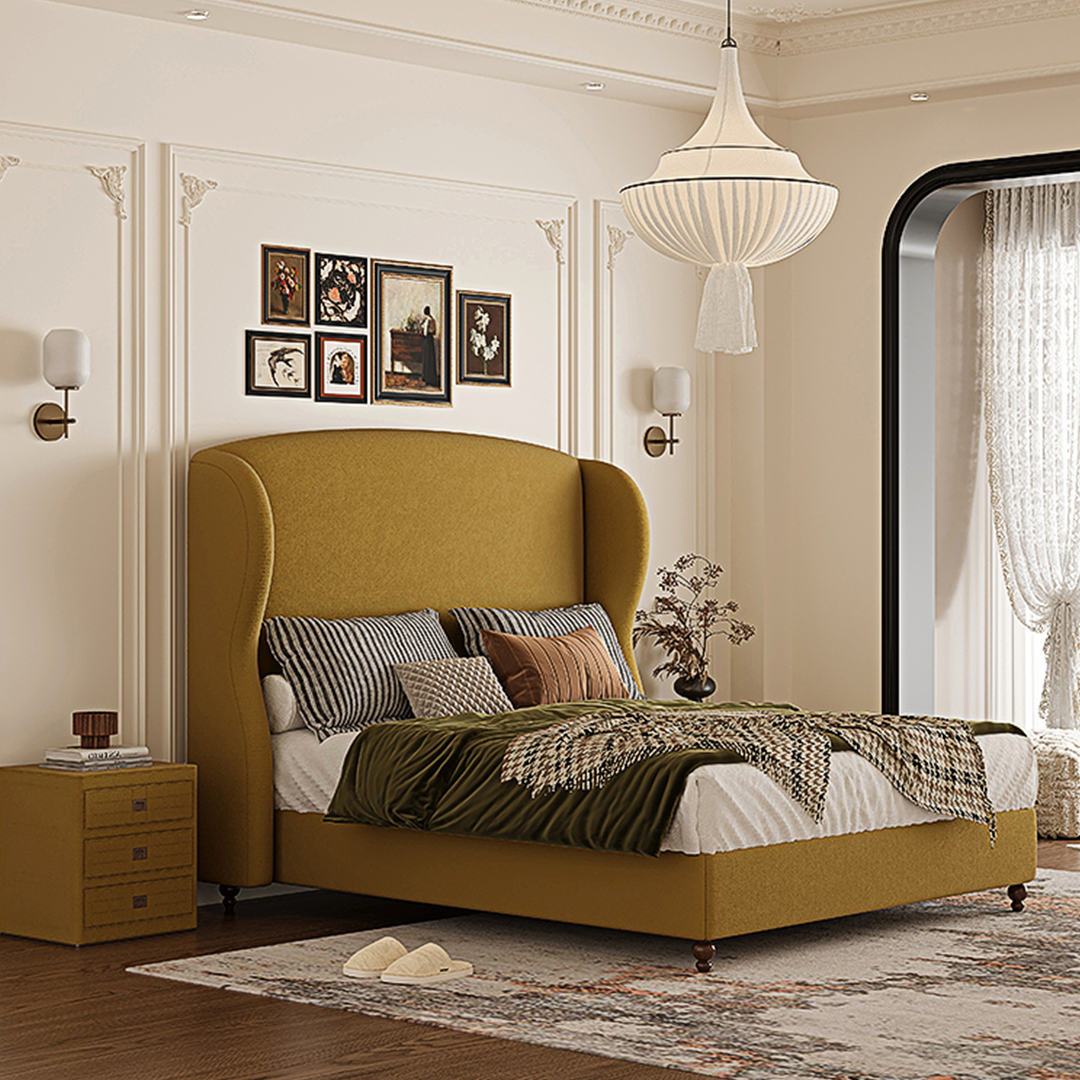 Amara High Headboard Double Bed-Weilai Concept
