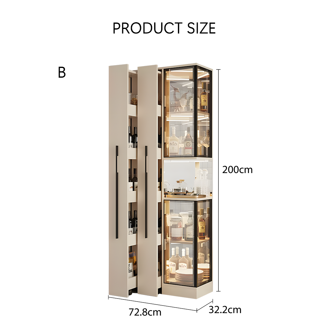 Montana Wine Storage Cabinet, Modern Drinks Cabinet, With Trolley | Rocco Vesta