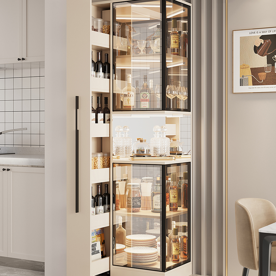 Montana Wine Storage Cabinet, Modern Drinks Cabinet, With Trolley | Rocco Vesta