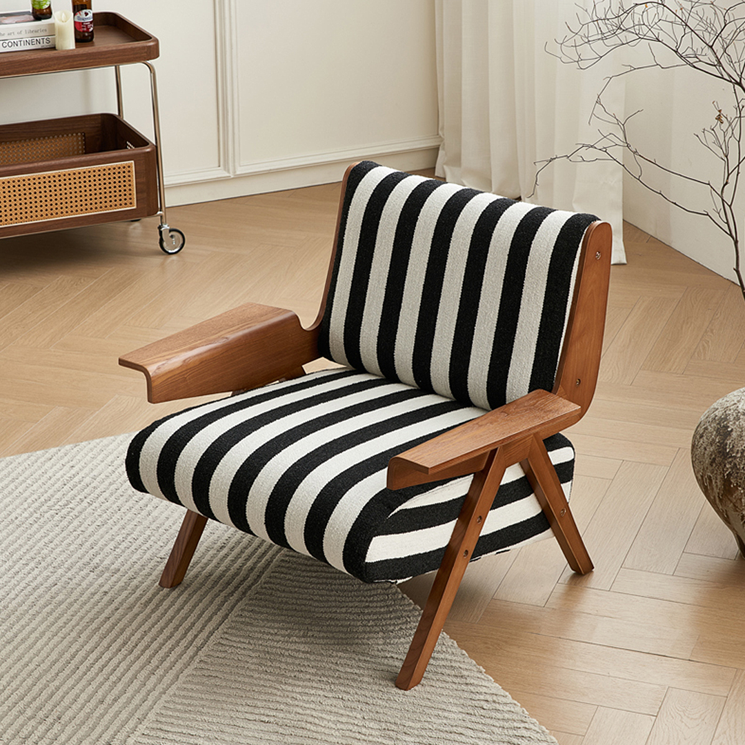 Alba Armchair Vintage, Armchair With Wood, Solid Wood-Weilai Concept