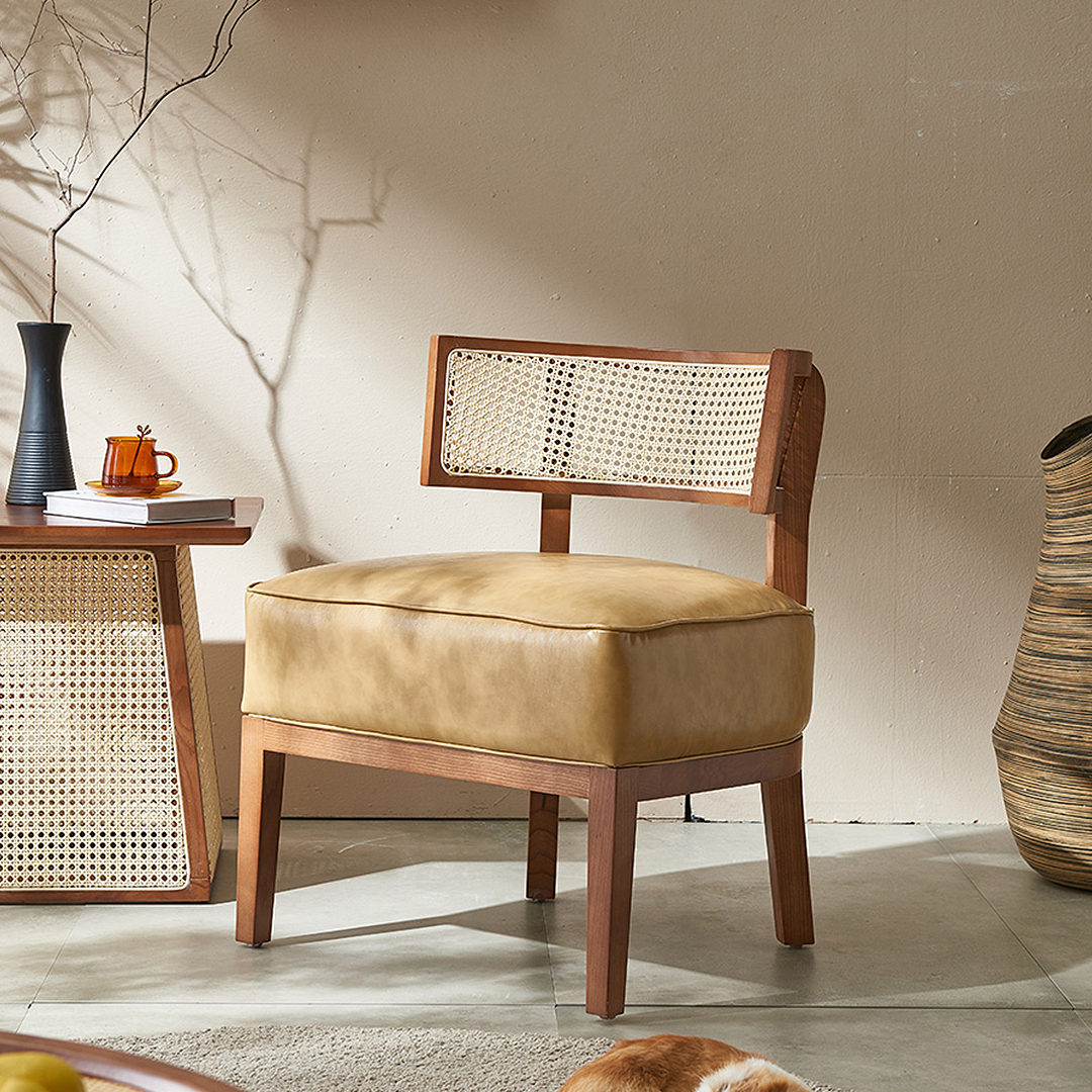Alexa Rattan Lounge Chair, Armchair-Weilai Concept