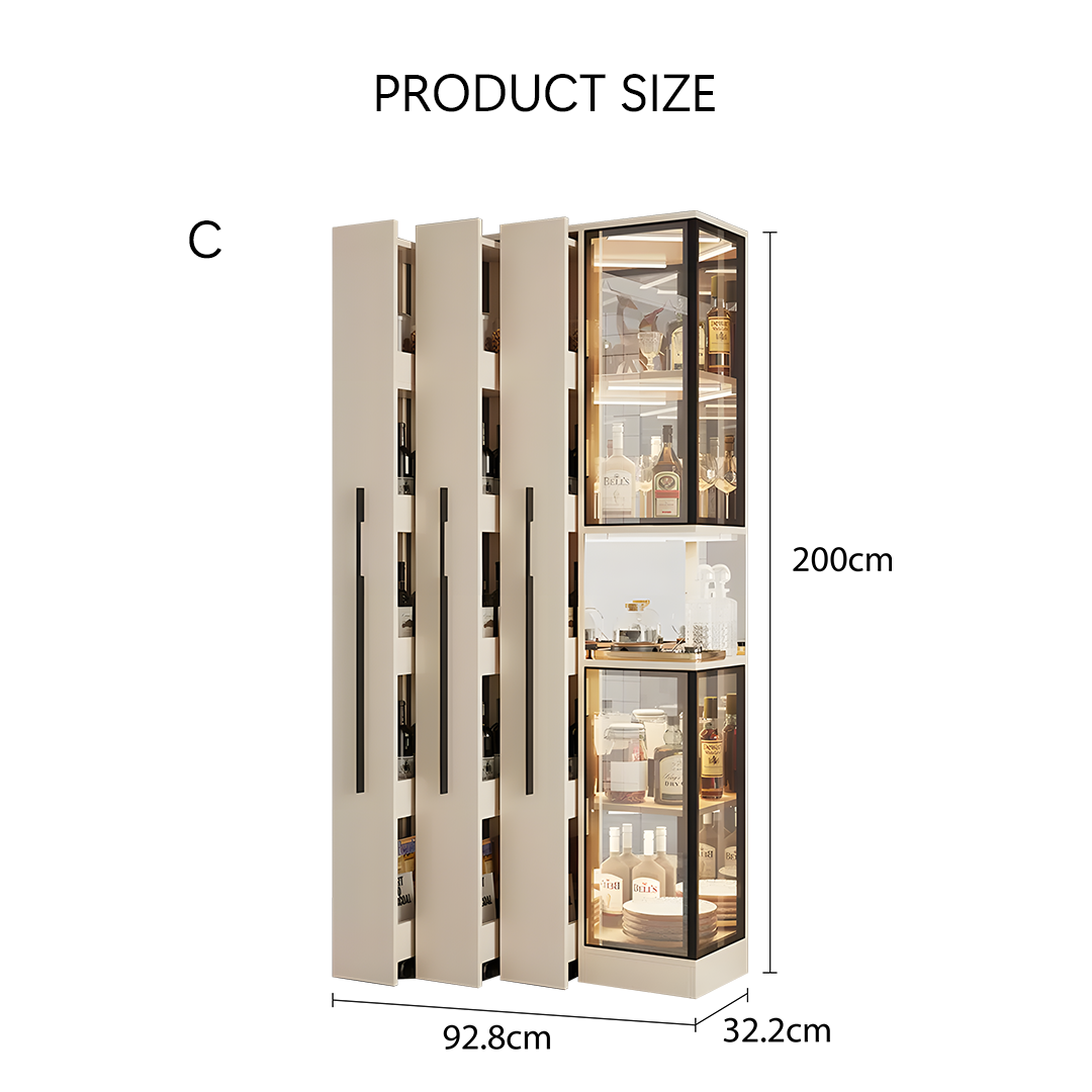 Montana Wine Storage Cabinet, Modern Drinks Cabinet, With Trolley | Rocco Vesta