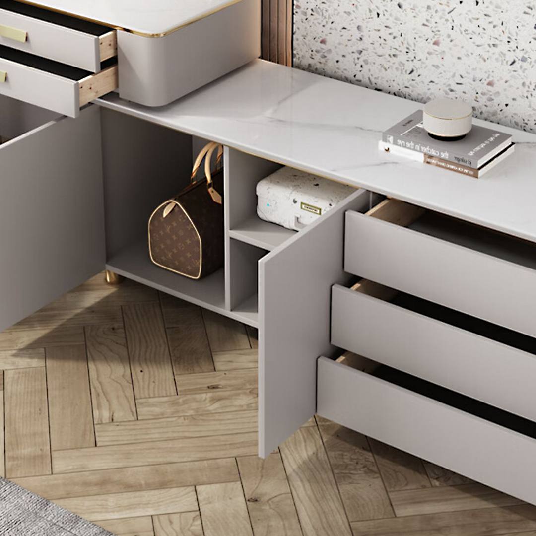 Leonidas Dressing Table With Sideboard-Weilai Concept