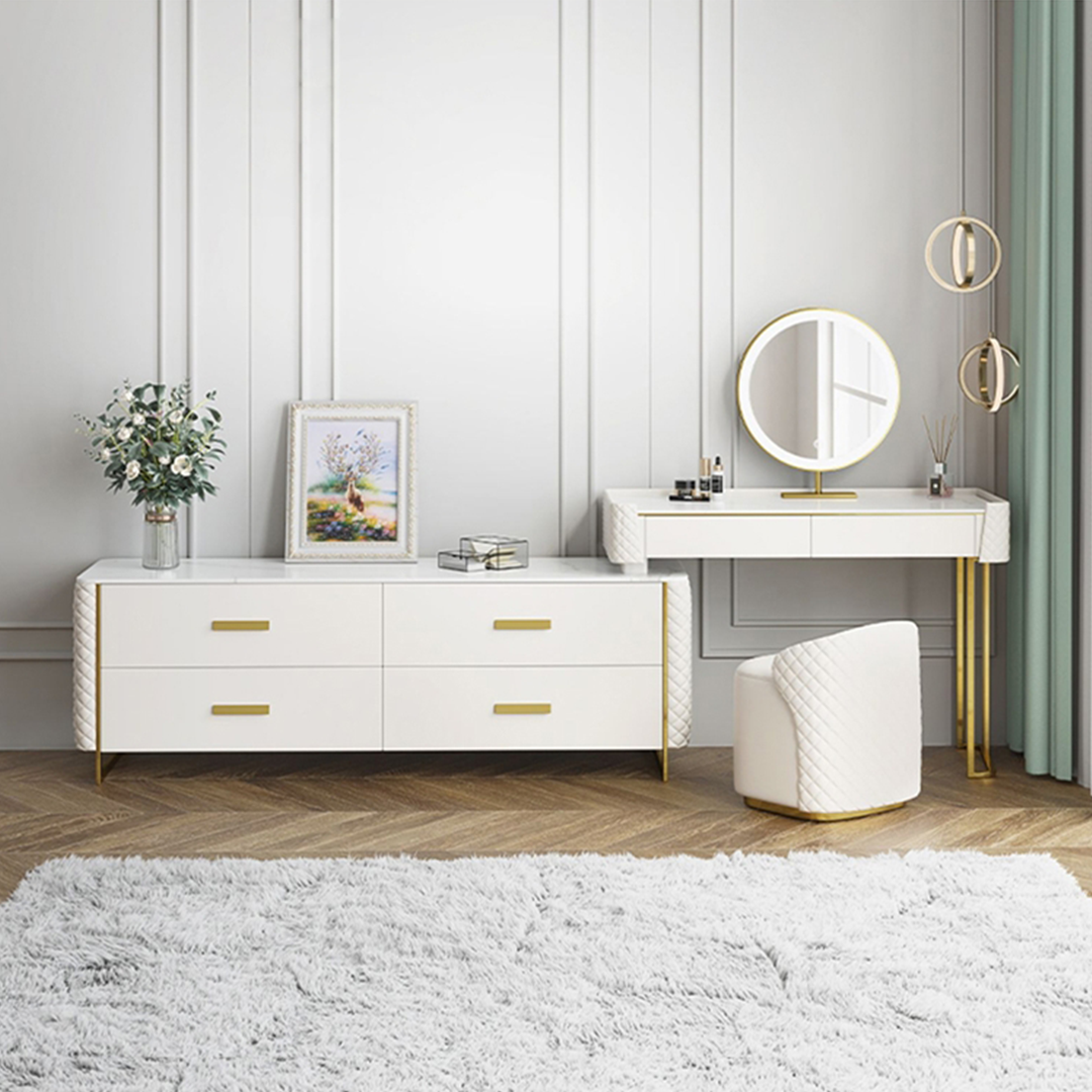 Joshua Dressing Table, White-Weilai Concept