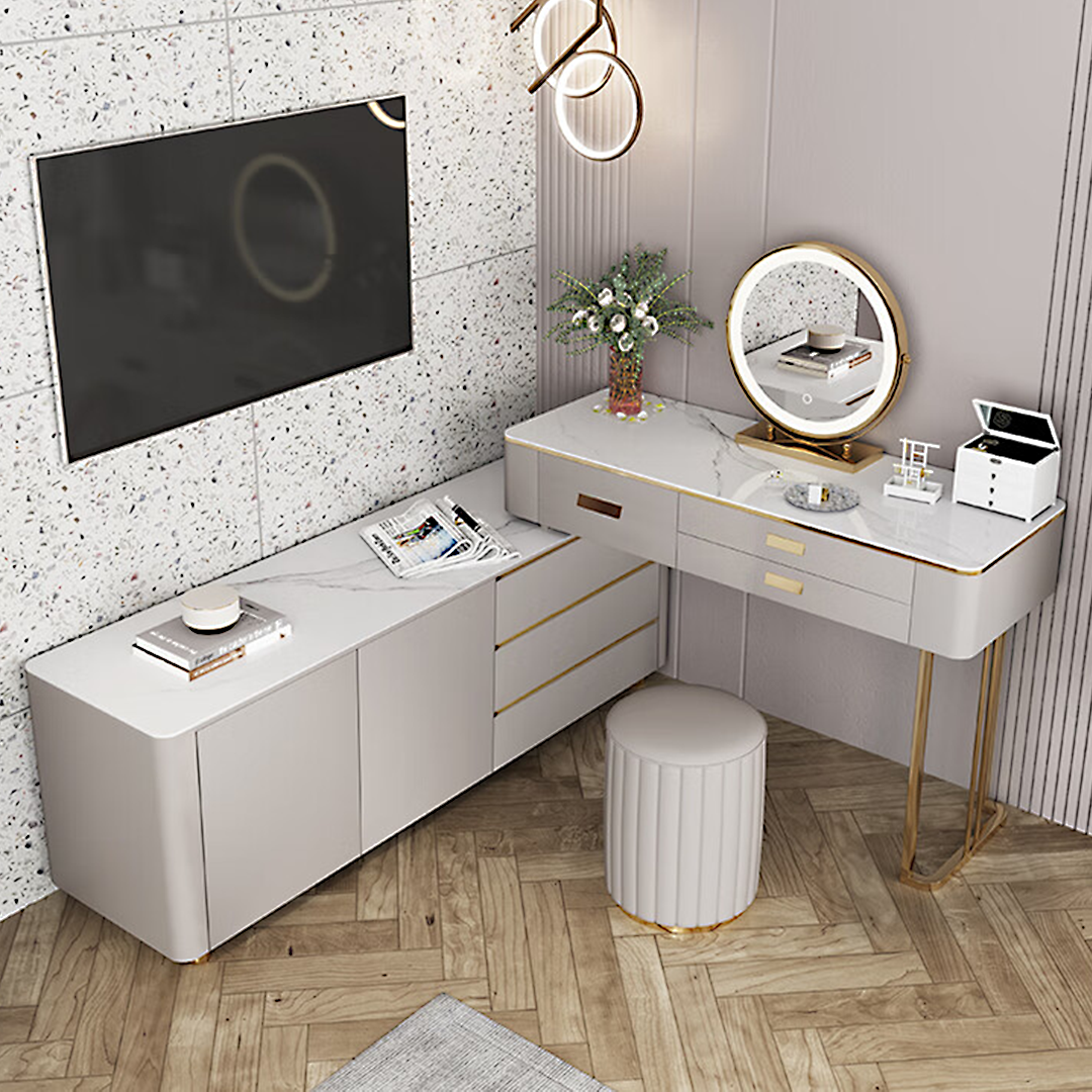 Leonidas Dressing Table With Sideboard-Weilai Concept