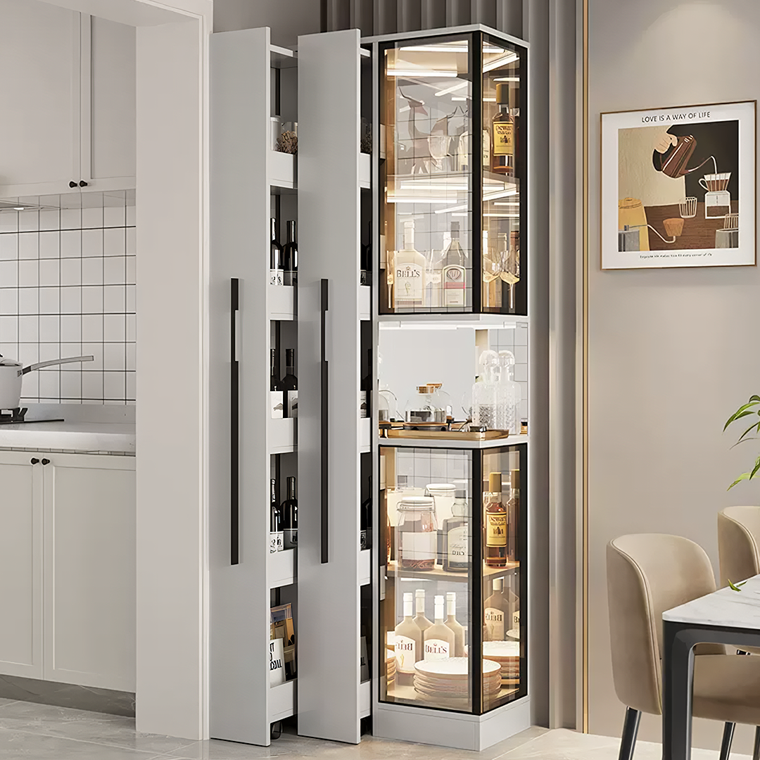Montana Wine Storage Cabinet, Modern Drinks Cabinet, With Trolley | Rocco Vesta