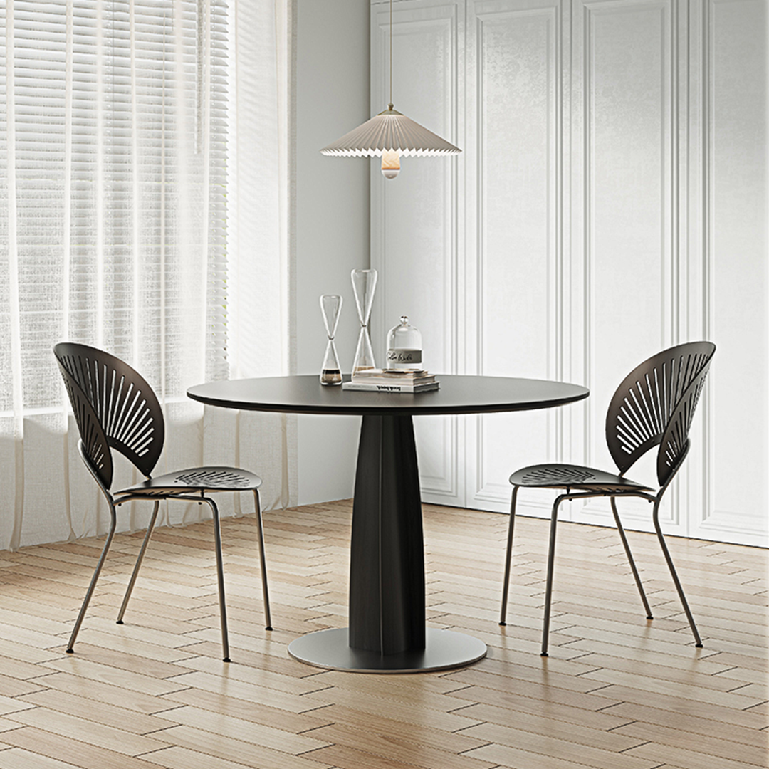 Seraphina Round Dining Table, Solid Wood-Weilai Concept