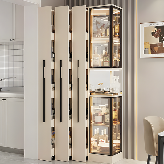Montana Wine Storage Cabinet, Modern Drinks Cabinet, With Trolley | Rocco Vesta