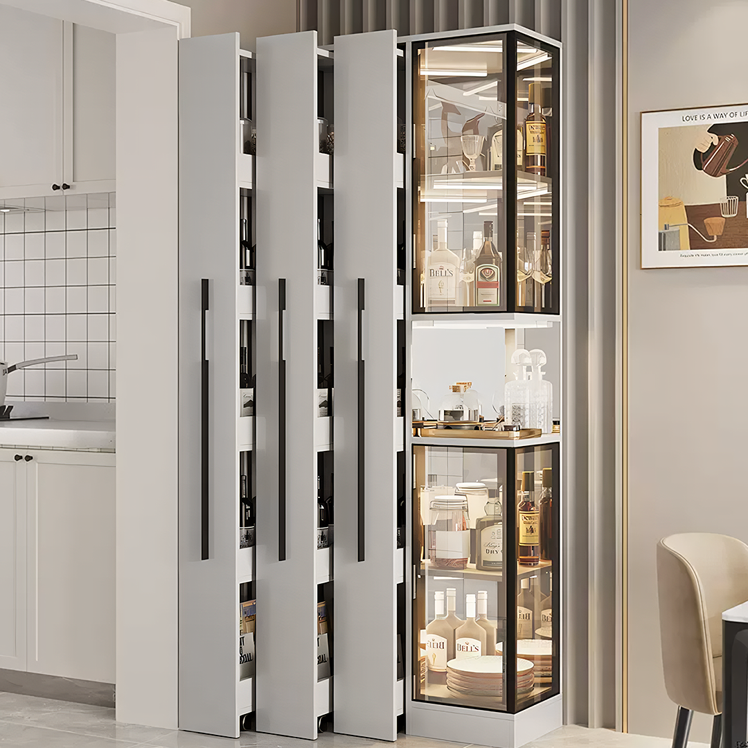 Montana Wine Storage Cabinet, Modern Drinks Cabinet, With Trolley | Rocco Vesta