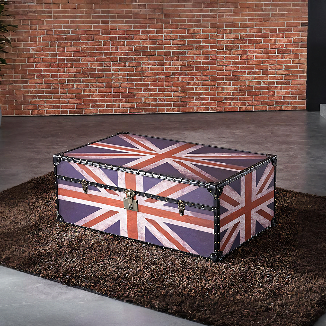 Aviator Union Jack Suitcase Coffee Table | Rocco Vesta