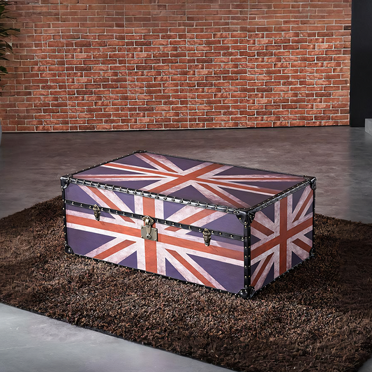 Aviator Union Jack Suitcase Coffee Table | Rocco Vesta
