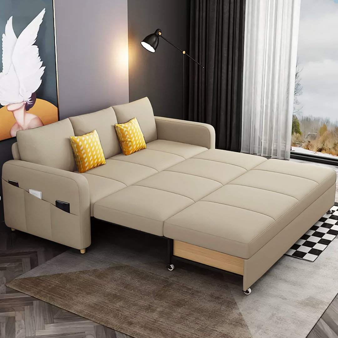 Gabriel Linen Two Seater Sofa Bed | Rocco Vesta