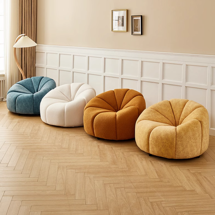 Arsav Pumpkin Armchair, White Boucle | Weilai Concept