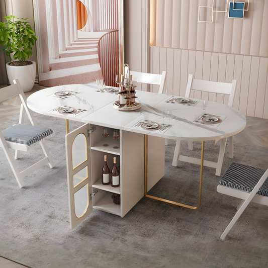 Jackson White Signature Folding Dining Table | Rocco Vesta