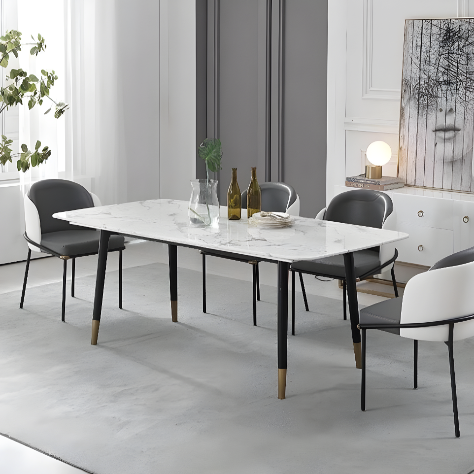 Malvern Blanco Marble Dining Table | Rocco Vesta