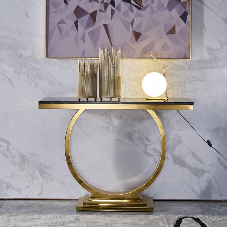 Brody Console Table, White Table Top, Clearance | Weilai Concept