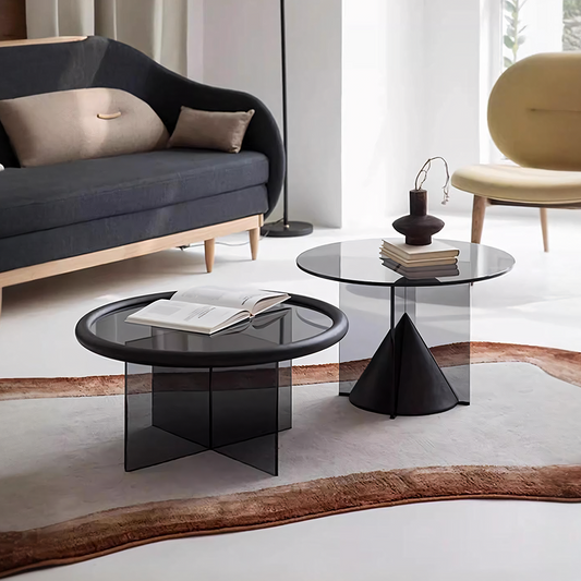 Cameron Glass Nesting Coffee Table Set | Rocco Vesta