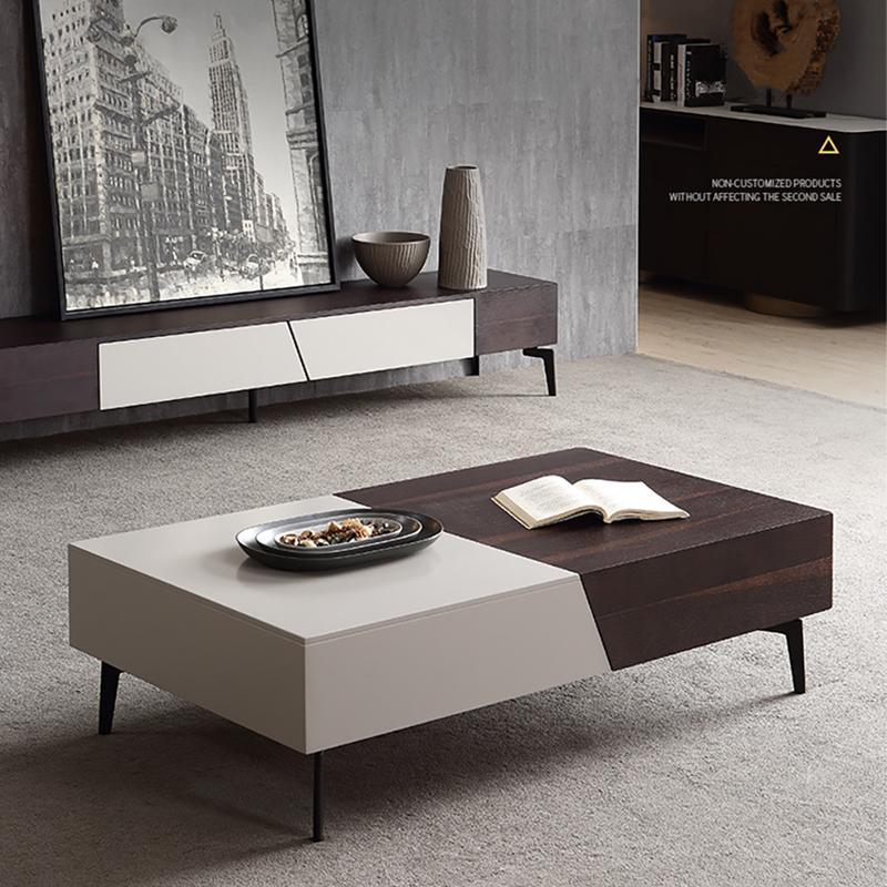 GR43 TV Stand, Grey & Rosewood | Weilai Concept