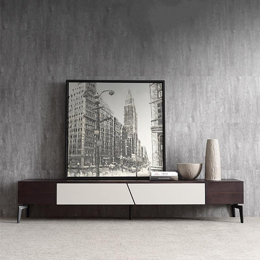 GR43 TV Stand, Grey & Rosewood | Weilai Concept