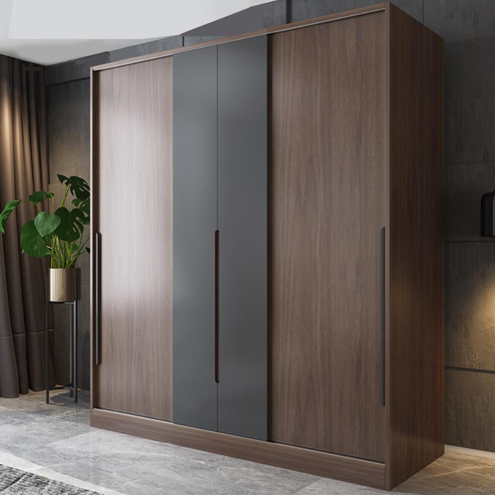 KA9336 Wardrobe, Rosewood & Black | Weilai Concept